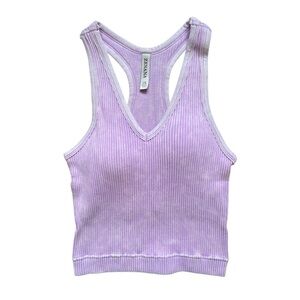 Zenana Ribbed Padded Cropped Tank Top